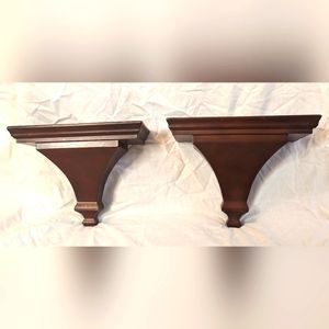 Cherry Wood Pedestal Shelf